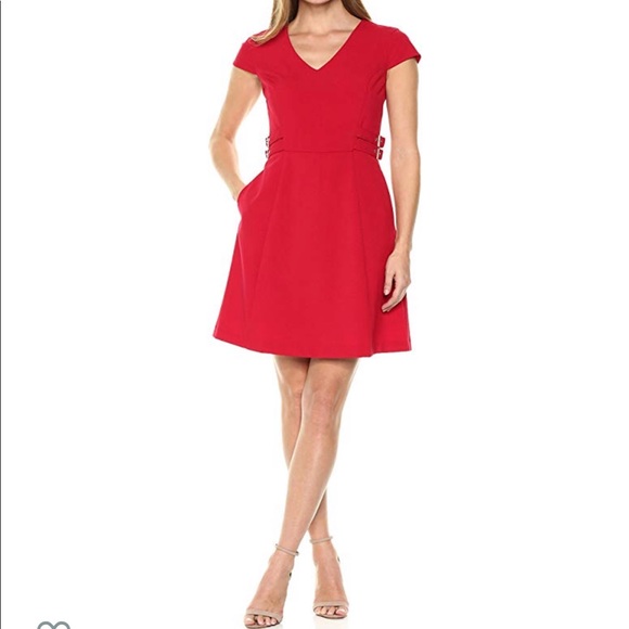 Lark & Ro Dresses & Skirts - 🔵🎉💃HP💃🎉Red Buckle Dress